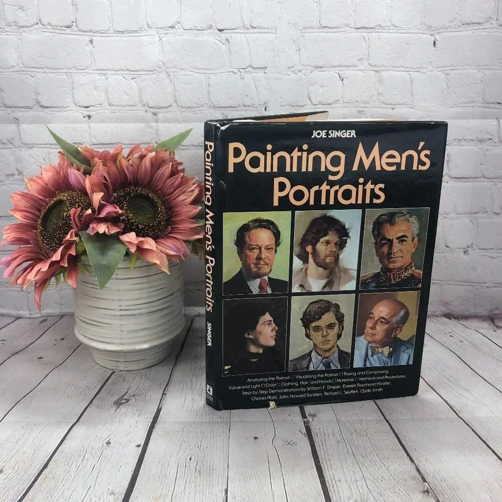 vintage painting men's portraits joe singer 1977